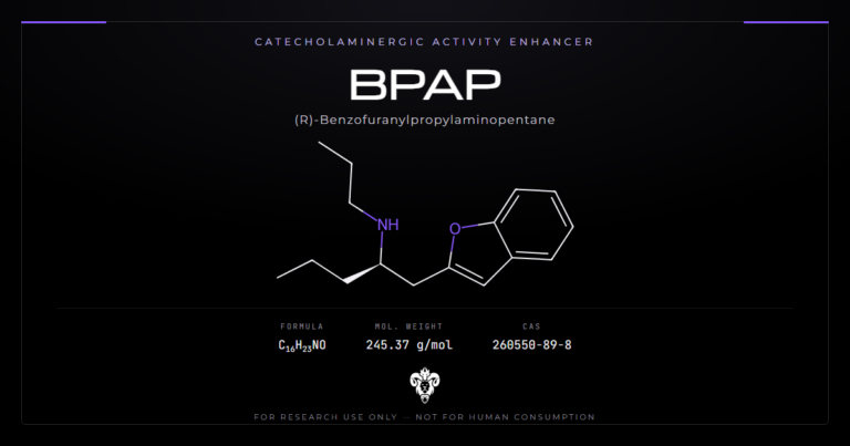 BPAP chemical structure and identifiers, a monoaminergic activity enhancer research compound