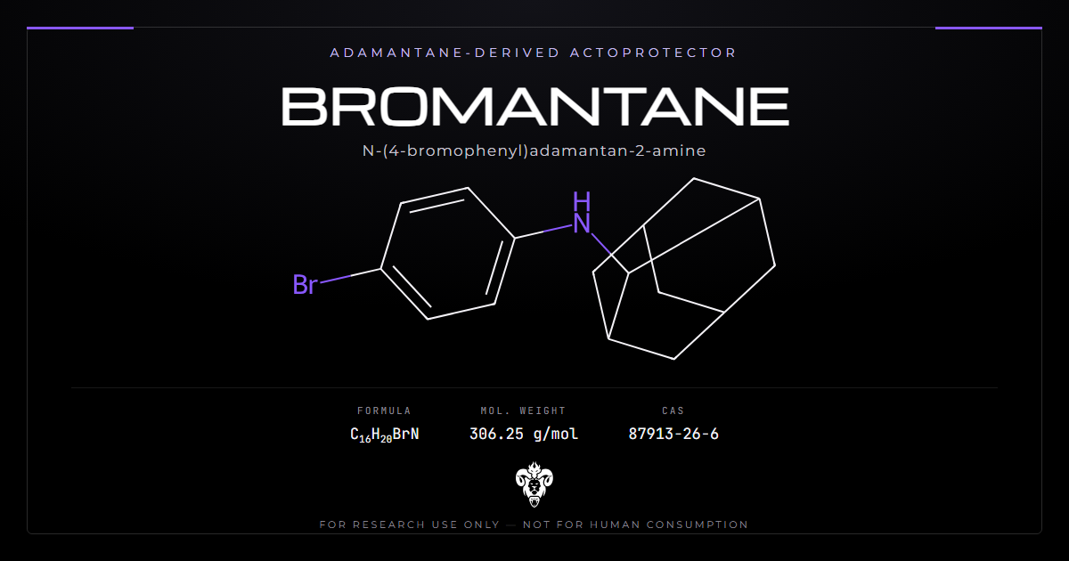 Bromantane structure, the adamantane-derived actoprotector