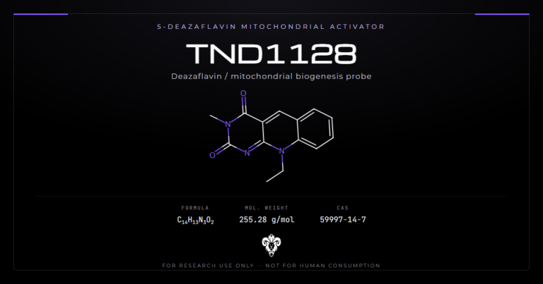 TND1128 5-deazaflavin molecular structure with CAS number and molecular weight data