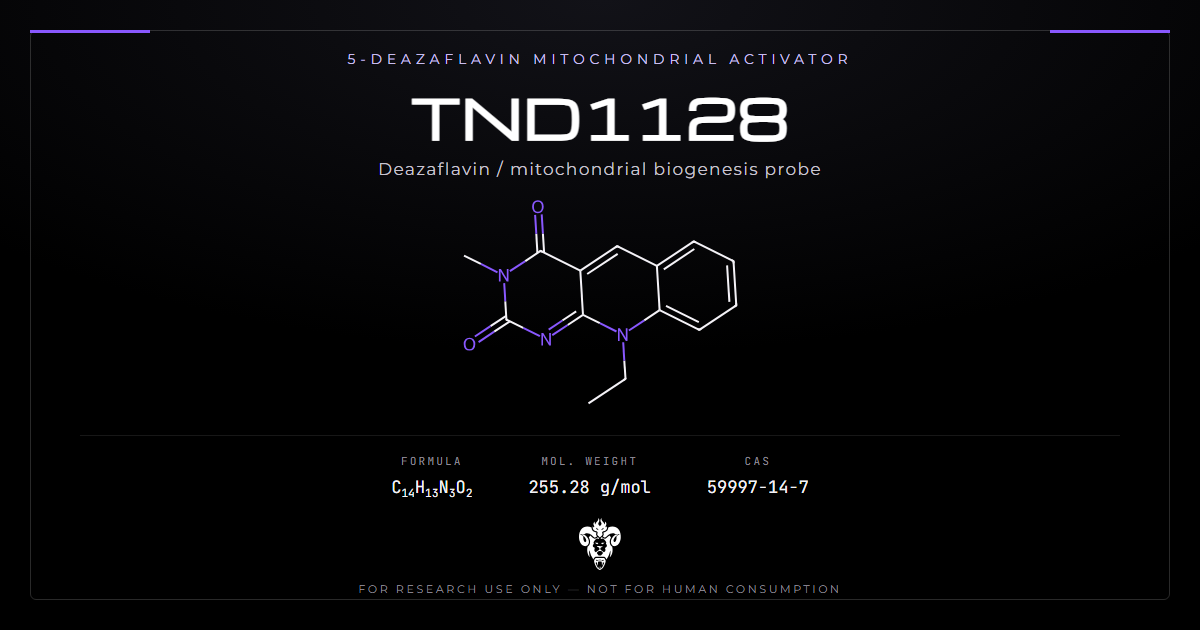 TND1128 5-deazaflavin molecular structure with CAS number and molecular weight data