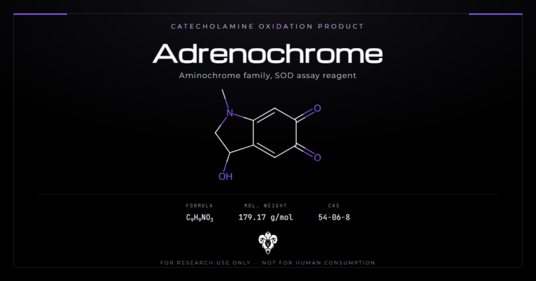 Adrenochrome chemical structure, an indole-5,6-dione ortho-quinone formed by oxidation of adrenaline