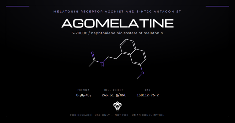 Agomelatine structure, the naphthalene melatonin receptor agonist