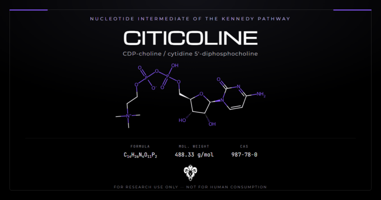 Citicoline structure, the cytidine diphosphate choline nucleotide intermediate