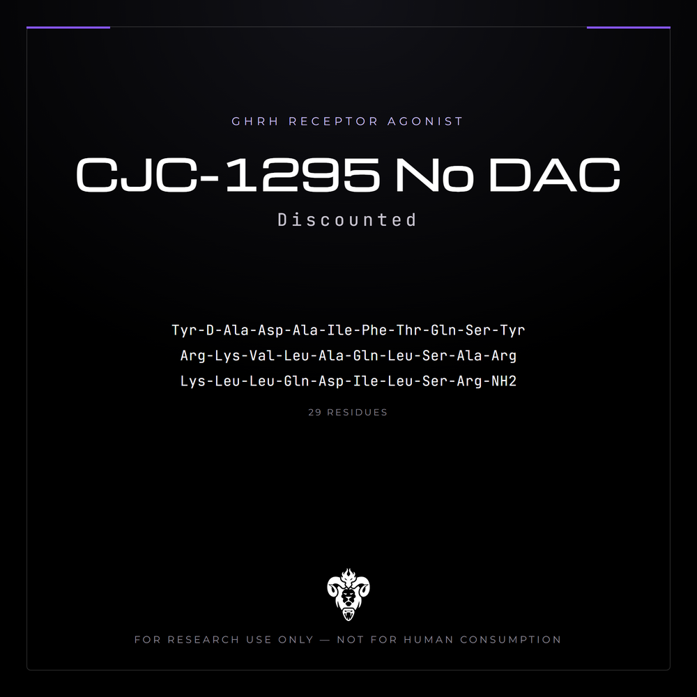Kimera Chems research compound cover for CJC-1295 No DAC (Discounted), a synthetic GHRH(1-29) analogue peptide.