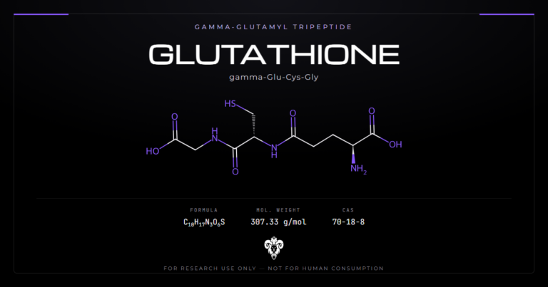 Glutathione chemical structure, gamma-glutamyl-cysteinyl-glycine tripeptide with free thiol