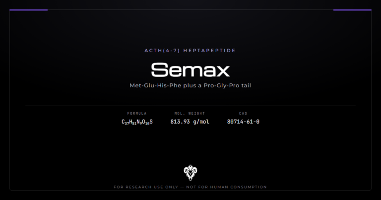 Semax cover, the ACTH(4-7) heptapeptide with its Pro-Gly-Pro tail and identity data