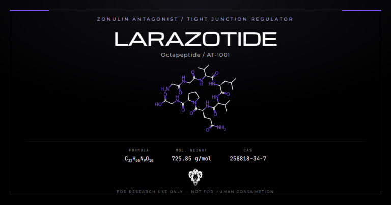 Larazotide cover, the zonulin antagonist octapeptide AT-1001 and its identity data