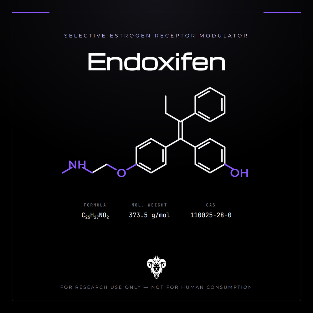 Chemical structure representation of Endoxifen, a triphenylethylene Derivative / High-Affinity SERM.