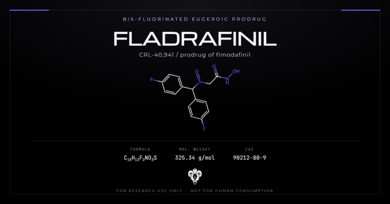 Fladrafinil structure, the bis-fluorinated hydroxamic acid analogue of adrafinil