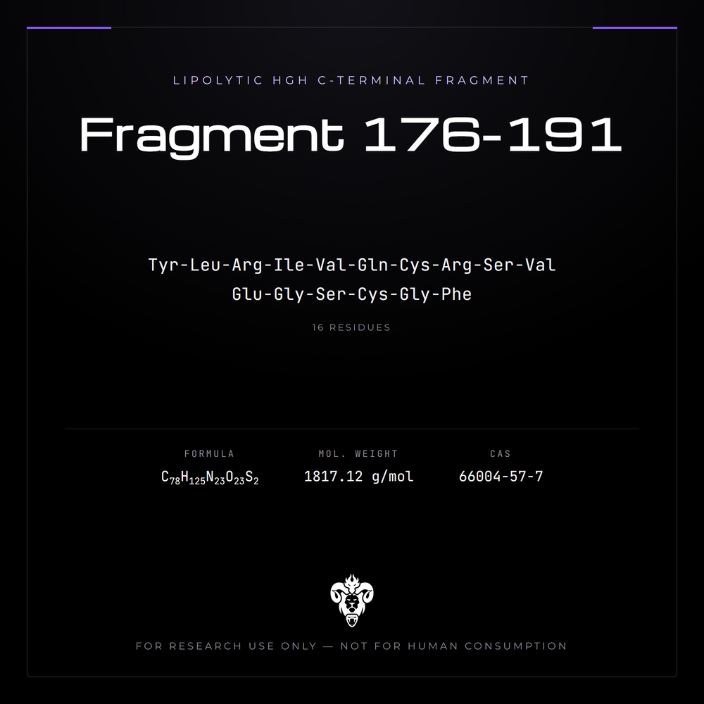 Kimera Chems research compound cover for Fragment 176-191, a synthetic Polypeptide Fragment / Cyclic Disulfide Peptide.