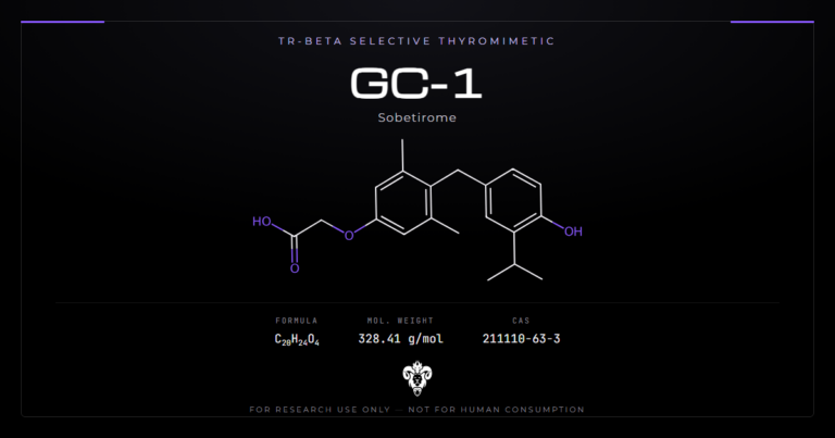 GC-1 sobetirome chemical structure and identifiers, a TRβ-selective thyromimetic research compoundGC-1 sobetirome chemical structure and identifiers, a TRβ-selective thyromimetic research compound