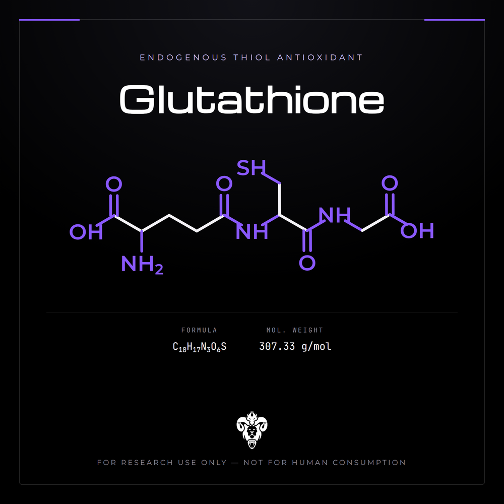 Chemical structure representation of Glutathione, a gamma-glutamyl tripeptide.