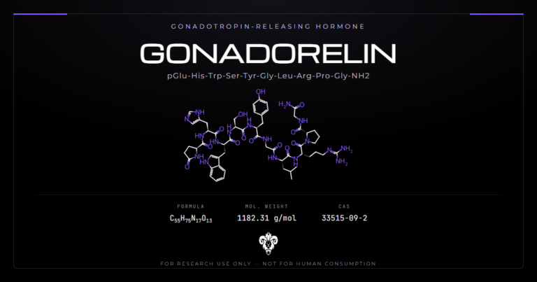 Gonadorelin structure, the ten-residue gonadotropin-releasing hormone decapeptide