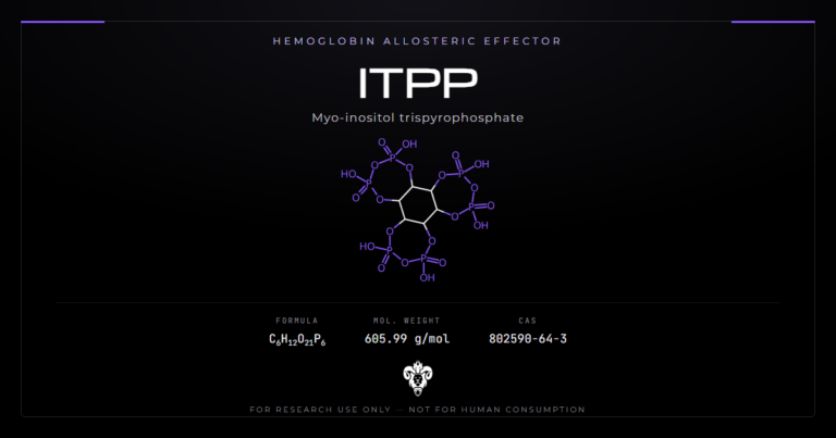 ITPP chemical structure and identifiers, a myo-inositol trispyrophosphate allosteric effector of hemoglobin