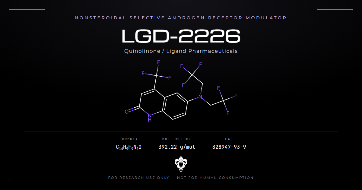 LGD-2226 structure, the nonsteroidal quinolinone selective androgen receptor modulator