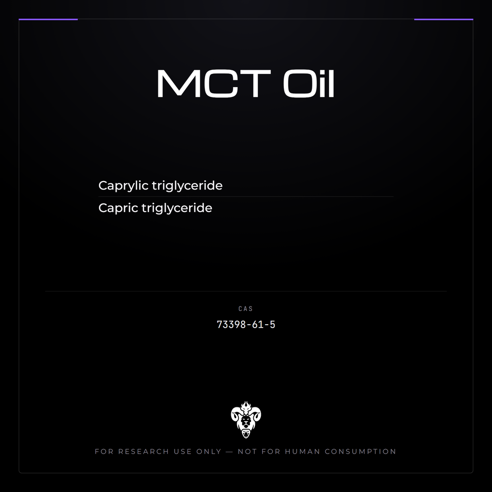 Kimera Chems research compound cover for MCT Oil, a medium-chain triglyceride mixture.
