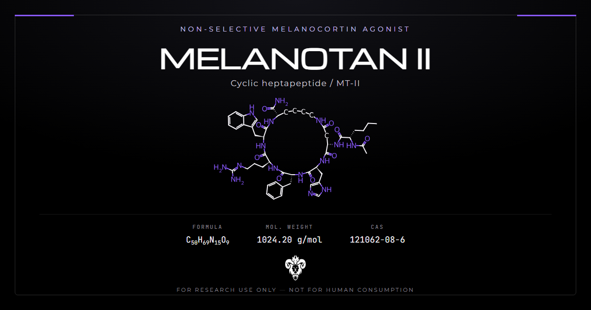 Melanotan II structure, the cyclic heptapeptide melanocortin receptor agonist