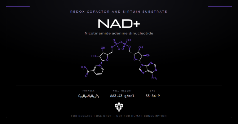 NAD+ chemical structure, nicotinamide adenine dinucleotide, two nucleotides joined by a pyrophosphate bridge