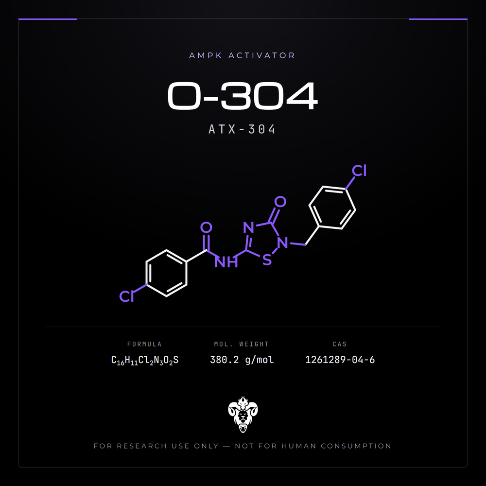Chemical structure representation of O-304 (ATX-304), a benzothiazole derivative.
