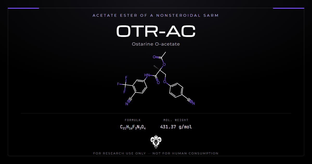 OTR-AC structure, the acetate ester of the SARM ostarine
