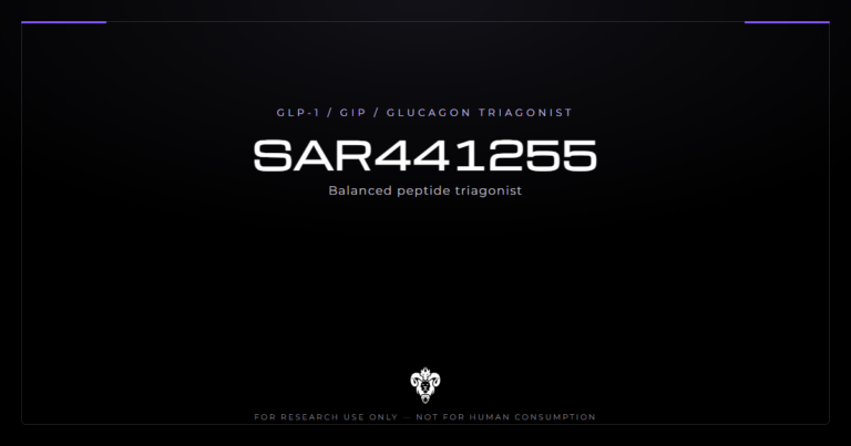 SAR441255 GLP-1/GIP/glucagon triagonist backbone modification map and palmitoyl side chain