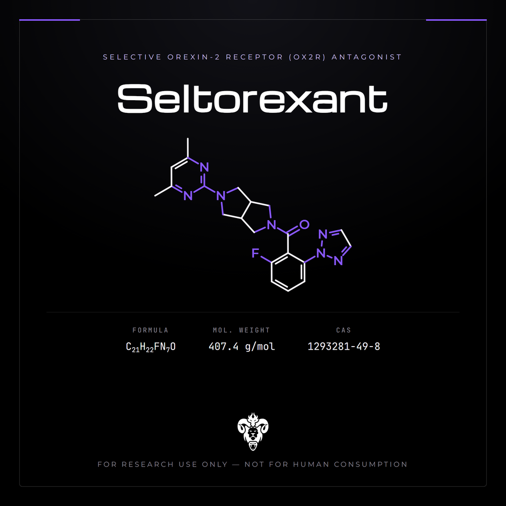 Chemical structure representation of Seltorexant, an octahydropyrrolo[3,4-b]pyrrole amide.