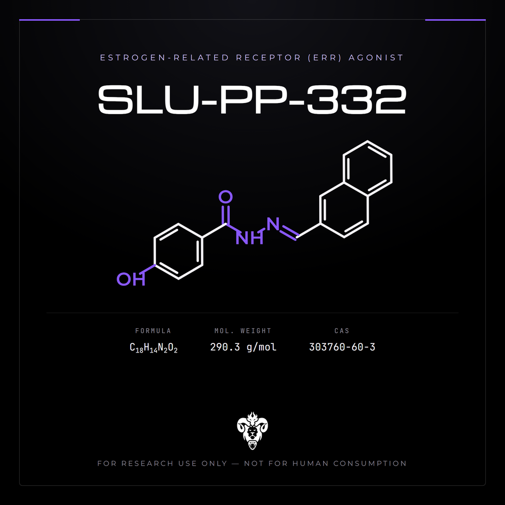 Chemical structure representation of SLU-PP-332, a hydrazone derivative.