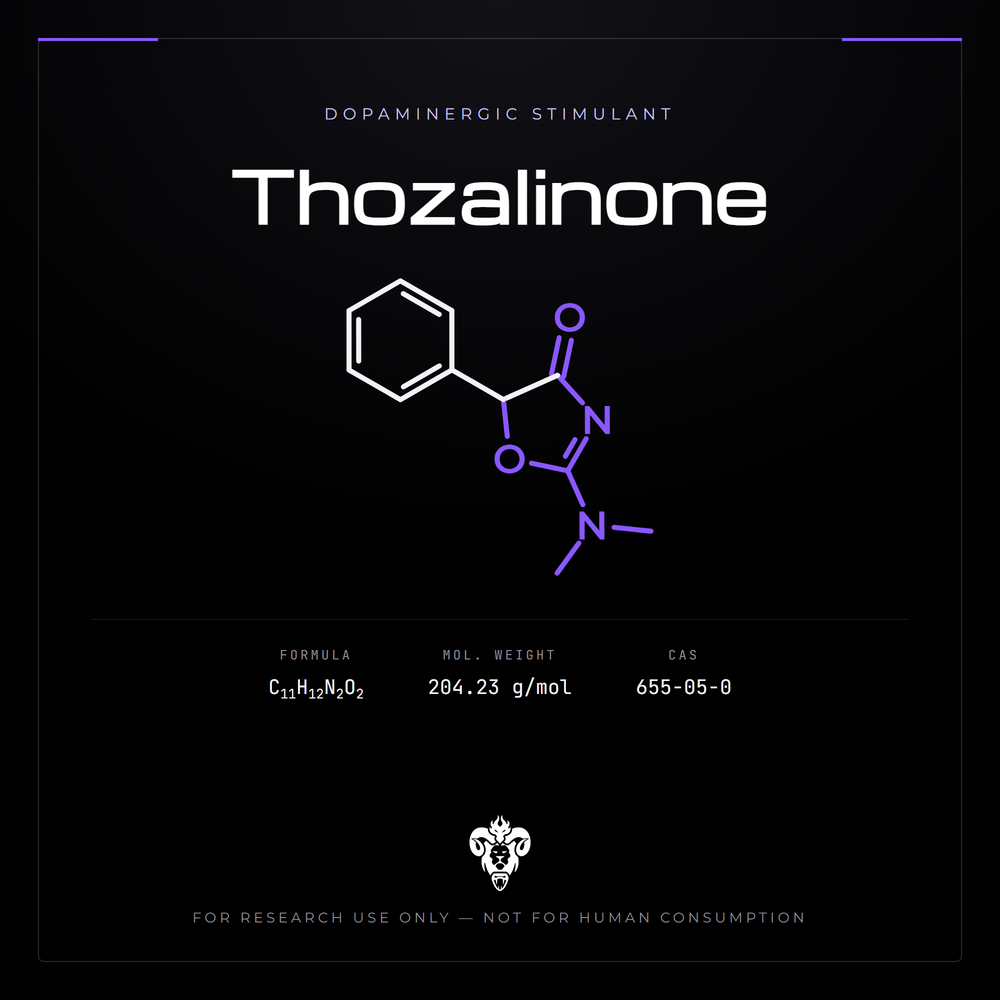 Chemical structure representation of Thozalinone, a 2-Oxazolinone derivative.