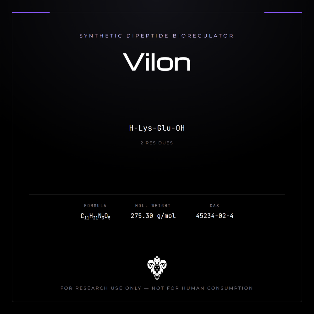 Kimera Chems research compound cover for Vilon, a synthetic dipeptide bioregulator.