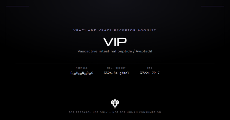 VIP cover, the 28-residue VPAC1 and VPAC2 receptor agonist, with formula, molecular weight and CAS