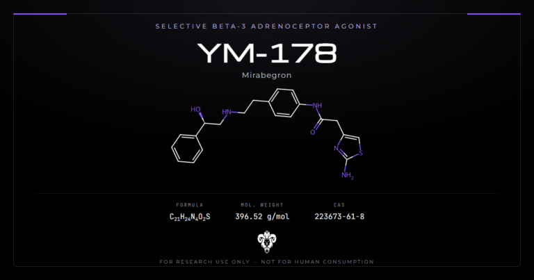 YM-178 (mirabegron) research compound overview